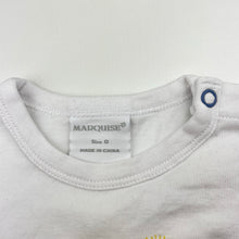 Load image into Gallery viewer, Unisex Marquise, white cotton tee / top, GUC, size 0,  