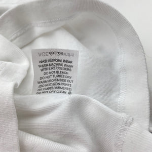 Unisex Marquise, white cotton tee / top, GUC, size 0,  