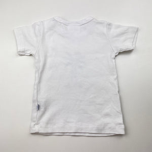 Unisex Marquise, white cotton tee / top, GUC, size 0,  