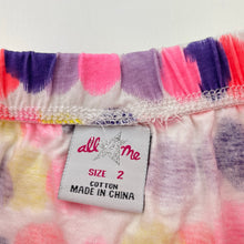 Load image into Gallery viewer, Girls All 4 Me, colourful cotton skirt, elasticated, EUC, size 2,  