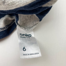 Load image into Gallery viewer, Boys Anko, navy &amp; grey cotton tee / top, GUC, size 6,  