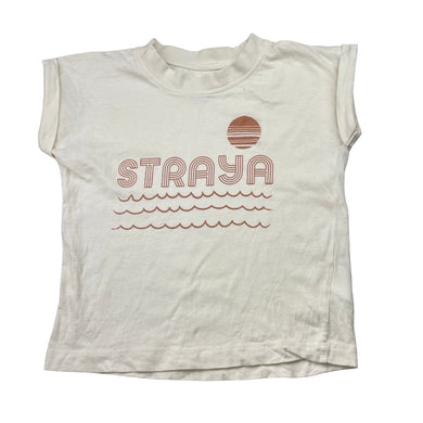 Girls Favourites, cream cotton tee / top, FUC, size 6,  