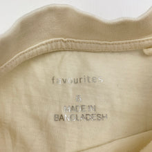 Load image into Gallery viewer, Girls Favourites, cream cotton tee / top, FUC, size 6,  