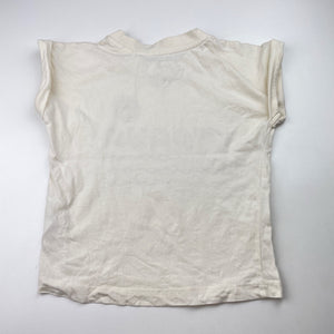 Girls Favourites, cream cotton tee / top, FUC, size 6,  