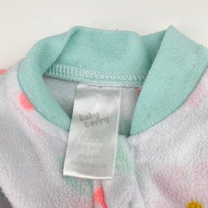 Girls Baby Berry, floral fleece zip coverall / romper, GUC, size 00000,  