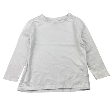 Unisex Anko, white cotton long sleeve tee / top, FUC, size 3,  