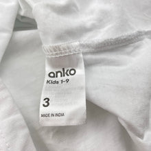 Load image into Gallery viewer, Unisex Anko, white cotton long sleeve tee / top, FUC, size 3,  