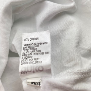 Unisex Anko, white cotton long sleeve tee / top, FUC, size 3,  