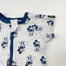 Load image into Gallery viewer, Boys Disney, Mickey Mouse cotton zip romper, GUC, size 000,  