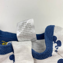 Load image into Gallery viewer, Boys Disney, Mickey Mouse cotton zip romper, GUC, size 000,  