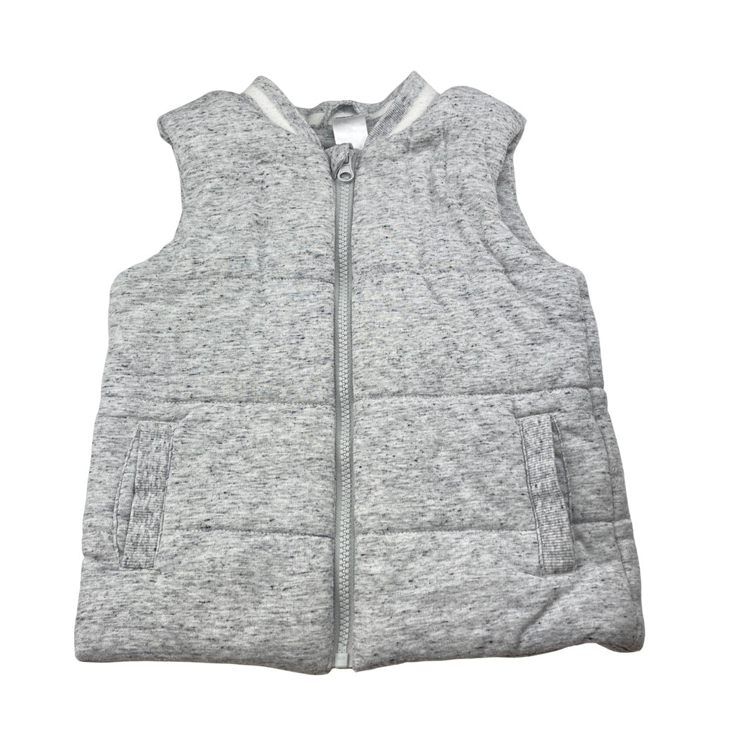 Boys Anko, grey marle wadded vest, pilling, FUC, size 5,  