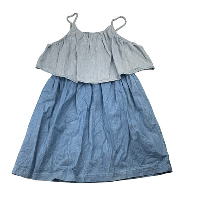 Girls Cotton On, chambray cotton summer dress, FUC, size 4, L: 57cm