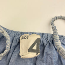 Load image into Gallery viewer, Girls Cotton On, chambray cotton summer dress, FUC, size 4, L: 57cm