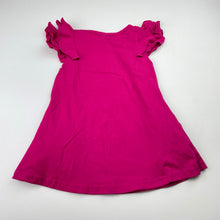 Load image into Gallery viewer, Girls Alfaberry, pink stretchy short sleeve dress, marks on front, FUC, size 1, L: 40cm
