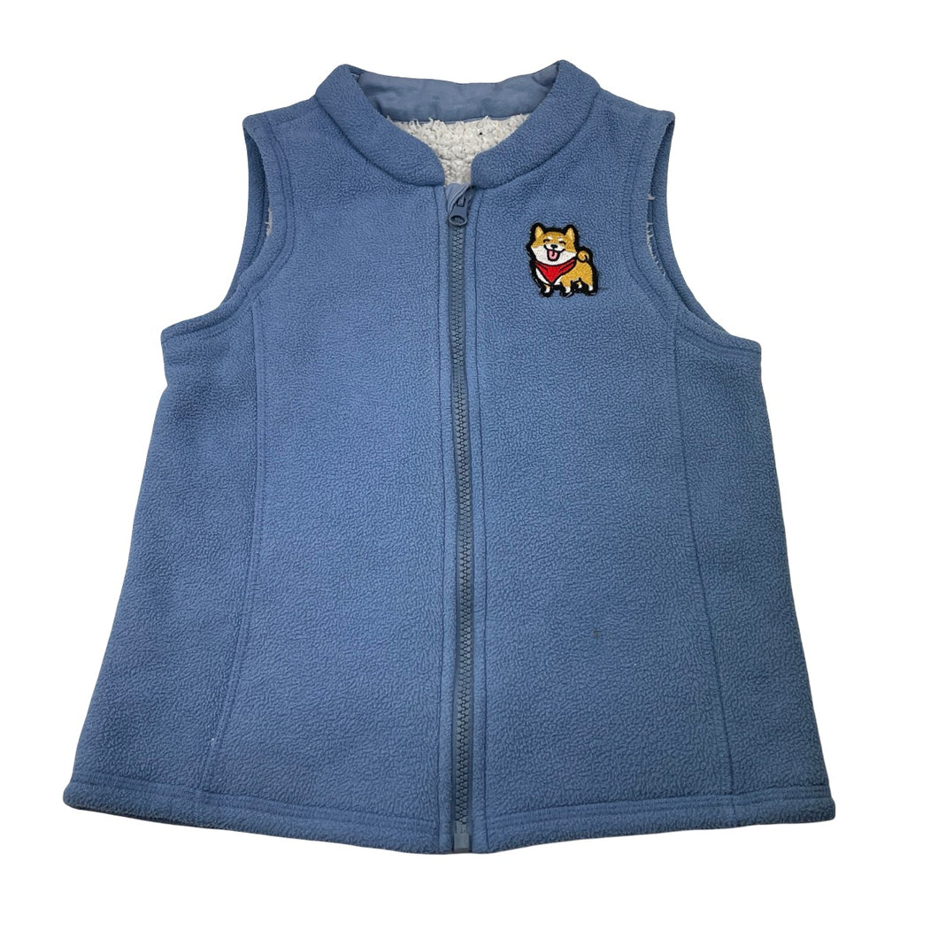 Unisex blue, fleece vest, dog, FUC, size 8,  