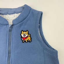 Load image into Gallery viewer, Unisex blue, fleece vest, dog, FUC, size 8,  
