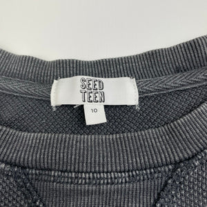 Boys Seed, grey cotton long sleeve top, GUC, size 10,  