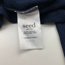 Load image into Gallery viewer, Girls Seed, navy ribbed cotton long sleeve top, GUC, size 12,  