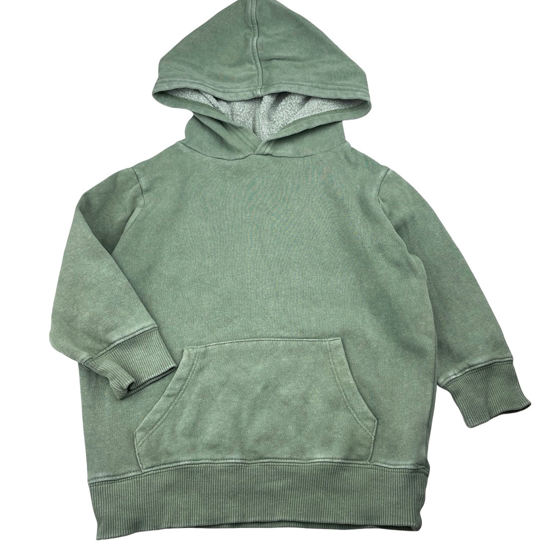 Boys Cotton On, green fleece lined hoodie sweater, FUC, size 2,  