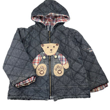 Load image into Gallery viewer, Boys Baby Bear, wadded cotton jacket / coat, no size, L: 42cm, armpit to armpit: 39cm, shoulder to cuff: 34cm, FUC, size 4-5,  