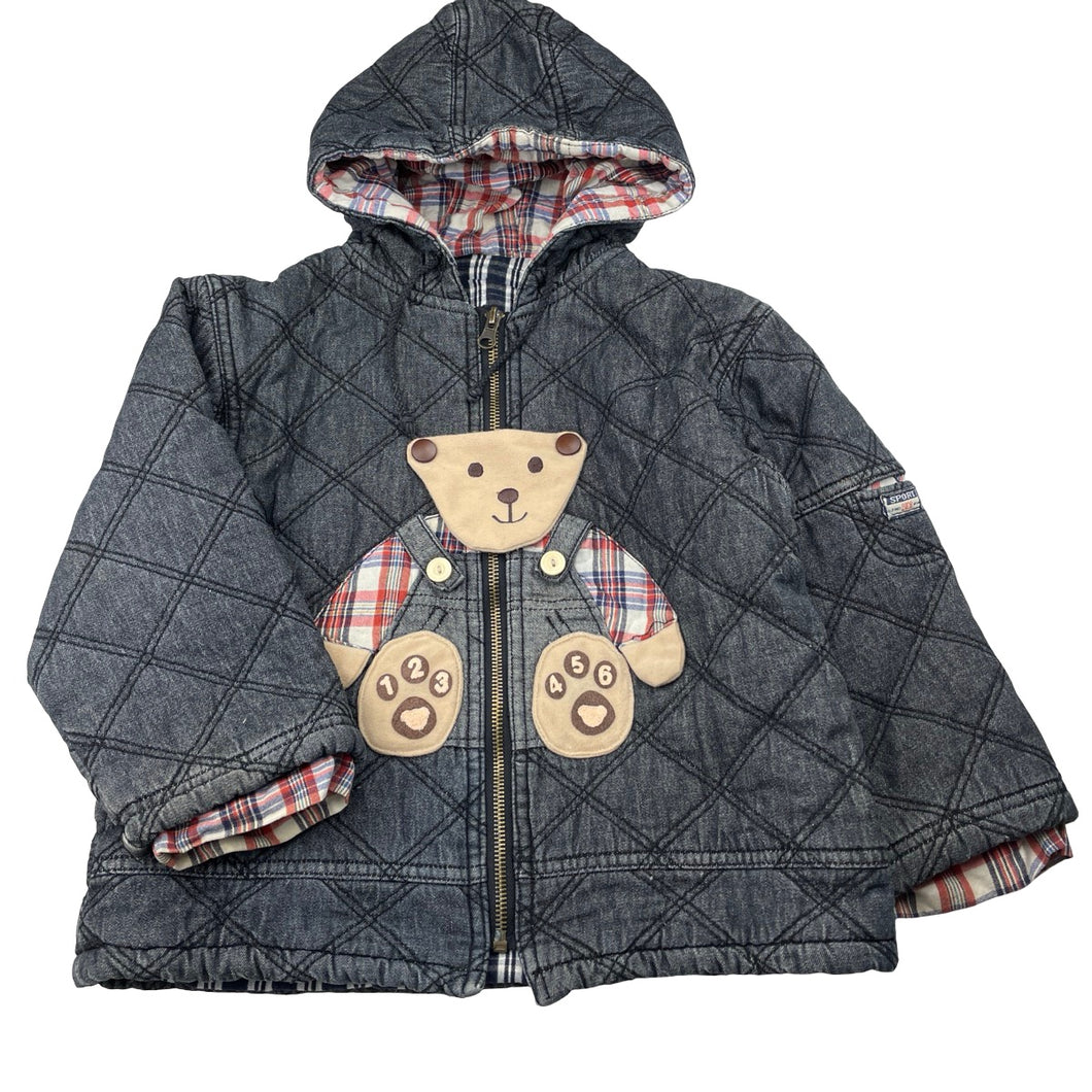 Boys Baby Bear, wadded cotton jacket / coat, no size, L: 42cm, armpit to armpit: 39cm, shoulder to cuff: 34cm, FUC, size 4-5,  
