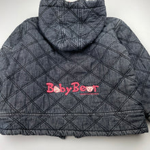 Load image into Gallery viewer, Boys Baby Bear, wadded cotton jacket / coat, no size, L: 42cm, armpit to armpit: 39cm, shoulder to cuff: 34cm, FUC, size 4-5,  