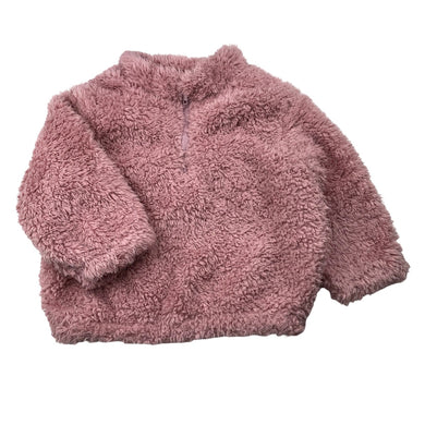 Girls SHEIN, pink fleece sweater / jumper, GUC, size 2,  