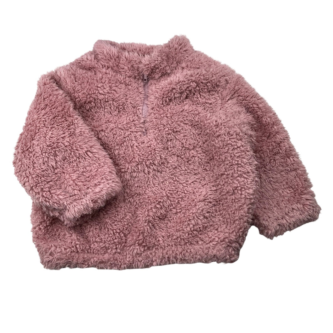 Girls SHEIN, pink fleece sweater / jumper, GUC, size 2,  