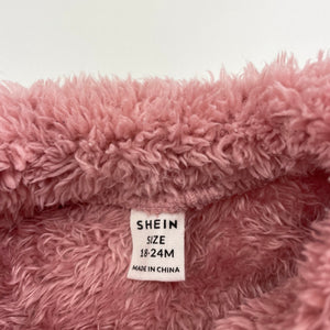 Girls SHEIN, pink fleece sweater / jumper, GUC, size 2,  