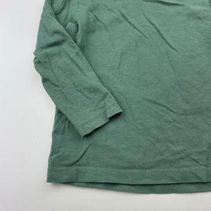 Unisex Anko, green cotton long sleeve tee / top, GUC, size 1,  
