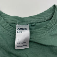 Load image into Gallery viewer, Unisex Anko, green cotton long sleeve tee / top, GUC, size 1,  
