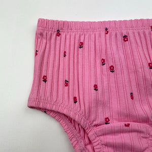 Girls Target, ribbed organic cotton nappy cover / bloomers, EUC, size 1,  