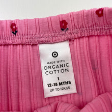 Load image into Gallery viewer, Girls Target, ribbed organic cotton nappy cover / bloomers, EUC, size 1,  