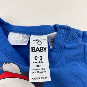 Boys Disney, Mickey Mouse stretchy Christmas romper, GUC, size 000,  