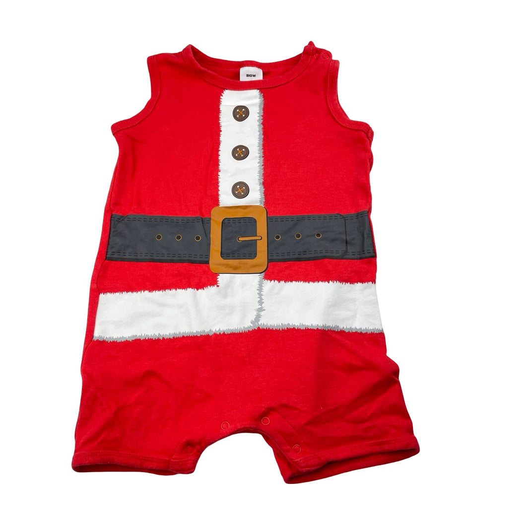 Unisex Big W, organic cotton Christmas romper, EUC, size 1,  