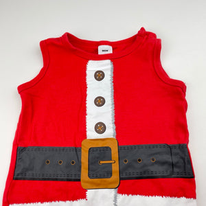 Unisex Big W, organic cotton Christmas romper, EUC, size 1,  