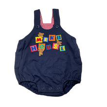 Load image into Gallery viewer, Boys MIKI HOUSE, embroidered navy cotton romper, EUC, size 2,  