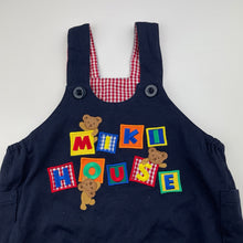 Load image into Gallery viewer, Boys MIKI HOUSE, embroidered navy cotton romper, EUC, size 2,  