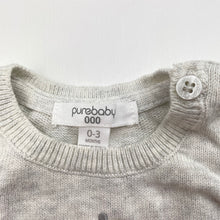 Load image into Gallery viewer, Boys purebaby, knitted organic cotton sweater / jumper, small light mark, FUC, size 000,  