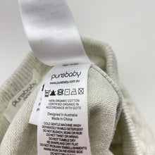 Load image into Gallery viewer, Unisex purebaby, organic cotton knit leggings / bottoms, light mark left leg, FUC, size 000,  