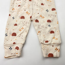 Load image into Gallery viewer, Girls GEM LOOK, cotton leggings / bottoms, ladybirds, EUC, size 000-00,  