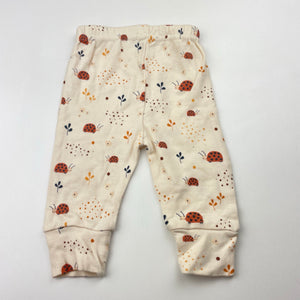 Girls GEM LOOK, cotton leggings / bottoms, ladybirds, EUC, size 000-00,  