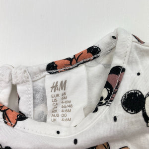 Girls H&M, Mickey & Minnie Mouse cotton long sleeve top, GUC, size 00,  