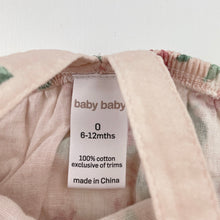 Load image into Gallery viewer, Girls Baby Baby, broderie trim floral cotton romper, EUC, size 0,  