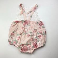 Load image into Gallery viewer, Girls Baby Baby, broderie trim floral cotton romper, EUC, size 0,  
