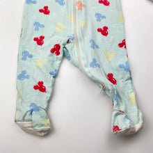 Load image into Gallery viewer, Unisex Disney, Mickey Mouse stretchy zip coverall / romper, EUC, size 000,  