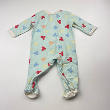 Load image into Gallery viewer, Unisex Disney, Mickey Mouse stretchy zip coverall / romper, EUC, size 000,  