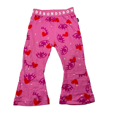 Girls Bonds, stretchy bootcut leggings, marks right knee, FUC, size 1,  