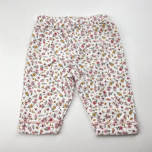 Load image into Gallery viewer, Girls floral, flannel cotton pyjama pants, GUC, size 000,  