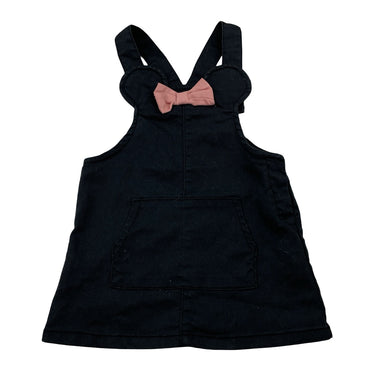 Girls H&M, Disney Minnie Mouse overalls dress / pinafore, EUC, size 00, L: 40cm